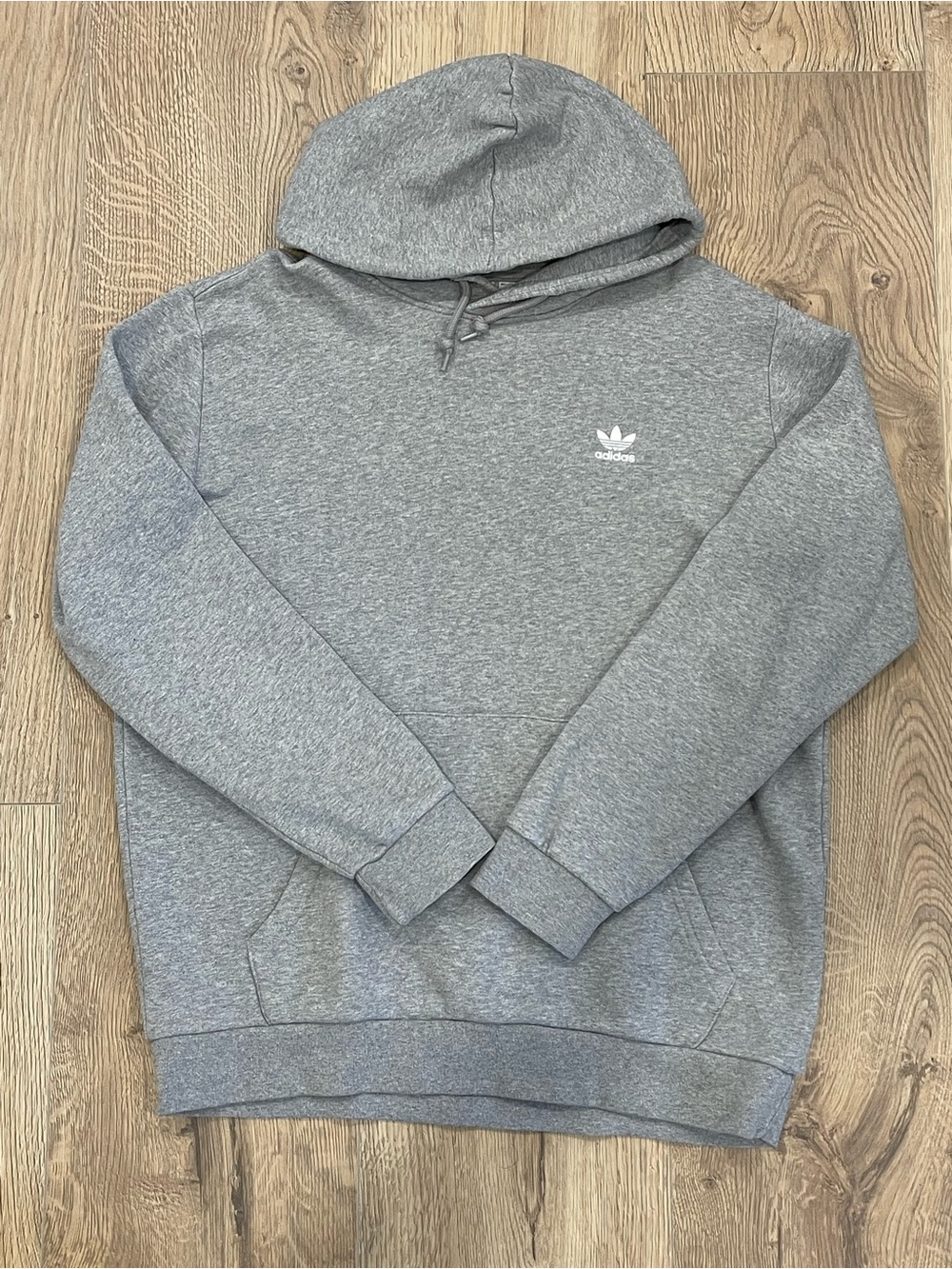 Adidas L Gray Mens Hoodie Primegreen Loose